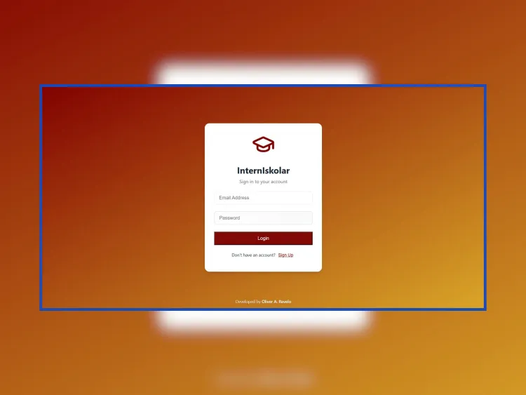 Screenshot of the InternIskolar OJT Portal
