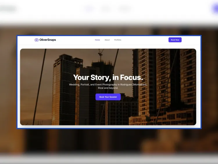 Gallery view of the Oliver Snaps photography portfolio