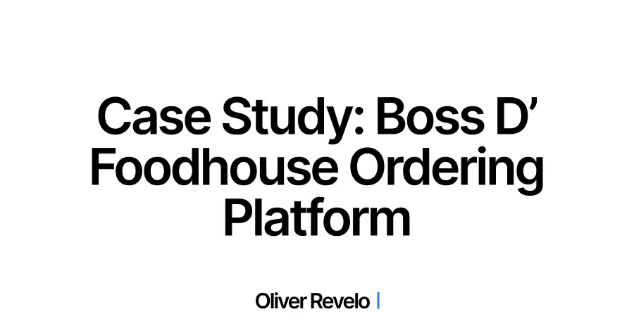 Case Study: Boss D' Foodhouse - A Real-Time Food Ordering & Management System