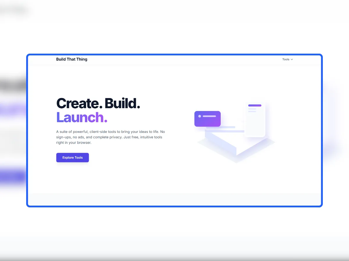 Build That Thing Homepage of the Build That Thing website