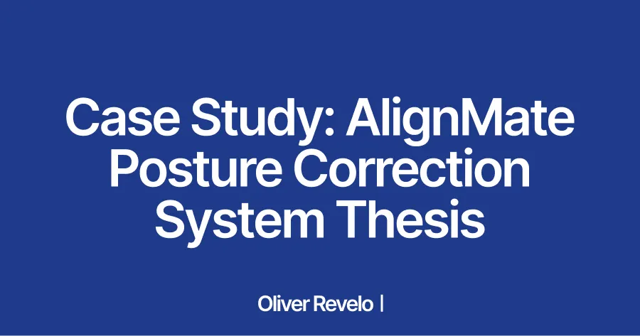 Case Study: AlignMate Posture Correction System (Thesis Project ...